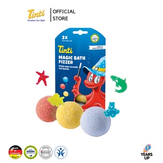 TINTI® บาธบอมบ์ แพ็ค 3 มีเซอร์ไพรส์ด้านใน เปลี่ยนสีน้ำ (3x40 g.) สำหรับเด็ก ปลอดสารเคมี ผลิตที่เยอรมนี Magic Bath Pack 3 บาธบอล สบู่เด็ก สบู่สี ของเล่นเด็ก อ่างอาบน้ำ เกลืออาบน้ำ bath bomb ball baby kid soap toy