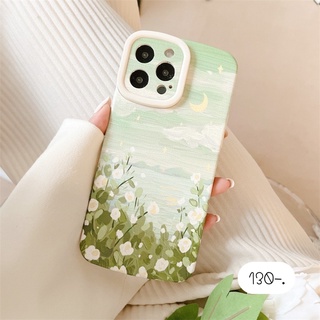 เคสลายมินิมอล งานล็อกกล้อง ลายสวย 🏞เคสหนังลายวิวใบไม้เขียว