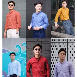 ภาพหน้าปกสินค้า(รวมทุกสีB) เสื้อเชิ้ต smart.shirt คอจีน แขนยาว ซึ่งคุณอาจชอบสินค้านี้