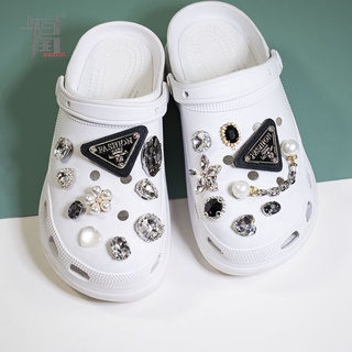 Crocs Jibbitz ชุดจี้คริสตัล ติดกระดุมรองเท้า DIY