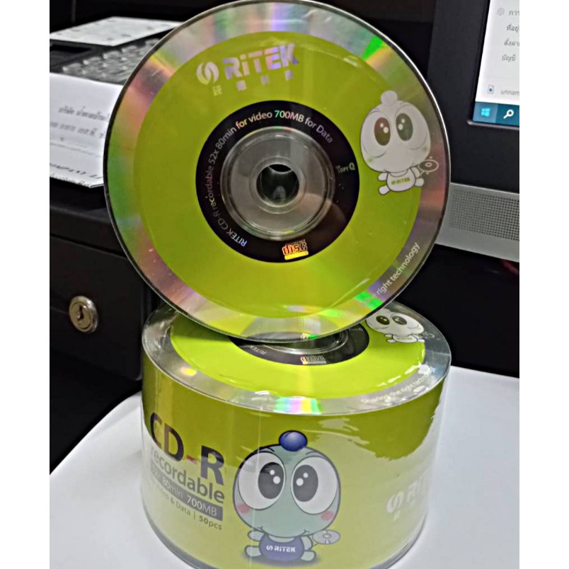ภาพสินค้าแผ่นซีดี CD-R 700 MB ยี่ห้อ Ridata / Princo / RiBEST / HP CD-R 700 MB P50 (NOBOX) CD แผ่นซีดี 50 แผ่น จากร้าน jonezeerrangsit บน Shopee ภาพที่ 1