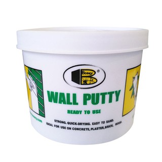 Bosny Wall Putty เคมีโป้วผนัง วอลพัตตี้ อุด รอยร้าว รูพรุน คอนกรีต ปูน ไม้ กระเบื้อง ตราบอสนี่