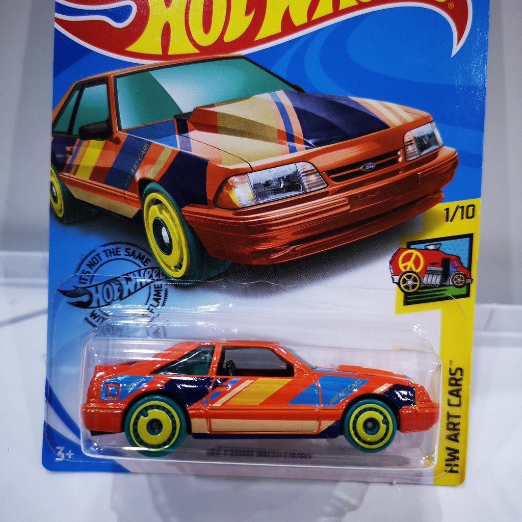 โมเดลรถ-hotwheels-92-ford-mustang-สีส้ม-รถเหล็ก-รถของเล่น-รถโมเดลสะสม