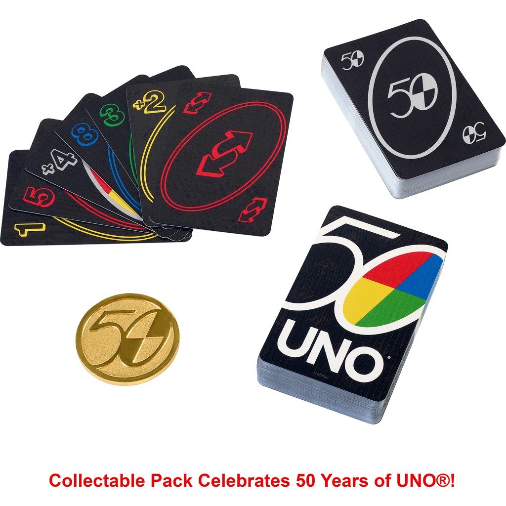 uno-premium-50th-anniversary-edition-matching-card-game-สำหรับเด็กอายุ-7-ปีขึ้นไป-รุ่น-gxj94