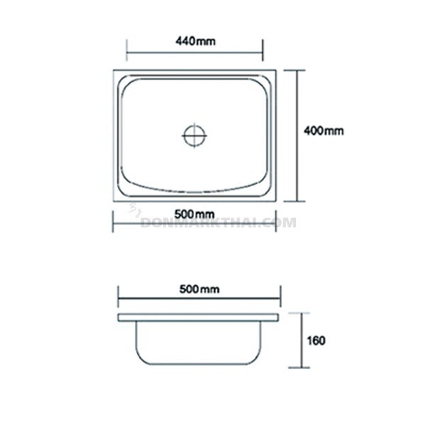 donmark-อ่างซิงค์สแตนเลส-1-หลุม-พับขอบ-รุ่น-dm-5040kk