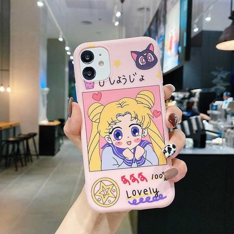 พร้อมส่ง-เคสเซเลอร์มูนพื้นชมพู-ใหม่ล่าสุด