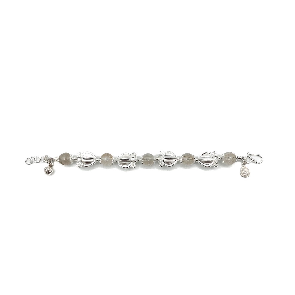 สร้อยข้อมือดอกรักเงินแท้-ร้อยหินไหมทอง-dsp-925-sterling-silver-golden-rutile-quartz-charm-bracelet-cfs0010