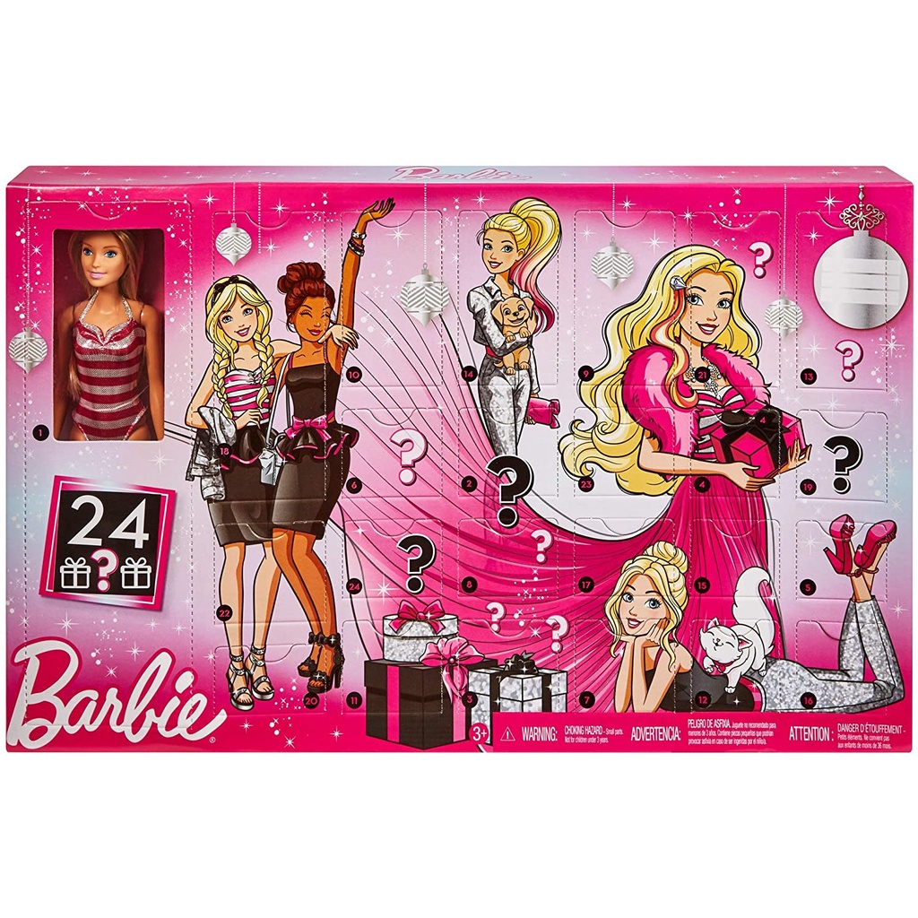 Barbie Advent Calendar with Blonde Barbie Doll 23 Accessories GFF61  ปฏิทินเซอร์ไพรส์ 24 เซอร์ไพรส์ สําหรับตุ๊กตาบาร์บี้ GFF61 | Shopee Thailand