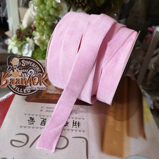 20mm 1y PDR00828 ริบบิ้น ผ้ากำมะหยี่ ขนาด 20mm x ความยาว 90 เซนติเมตร Velvet Ribbon