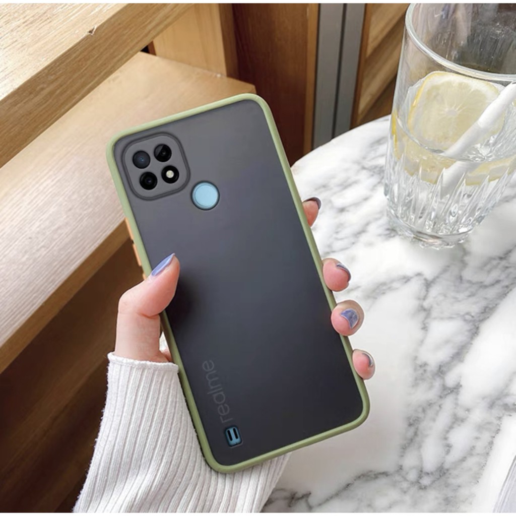 ส่งจากไทย-case-realme-c25-เคสกันกระแทก-ปุ่มสีผิวด้าน-ขอบนิ่มหลังขุ่น-เคสกันลอย-realme-c25-พร้อมส่ง