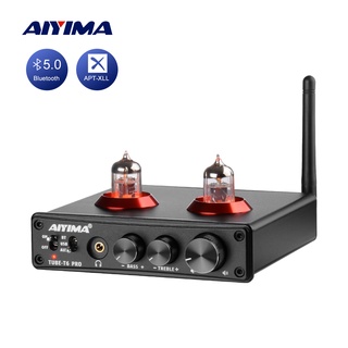 AIYIMA Tube T6-PRO Bluetooth 5.0 Tube Preamplifier Hi-Fi Headphone Amp Vacuum Tube Preamp for Home Audio Amplifier Wireless Receiver Audio Decoder Preamp PC-USB DAC APTX