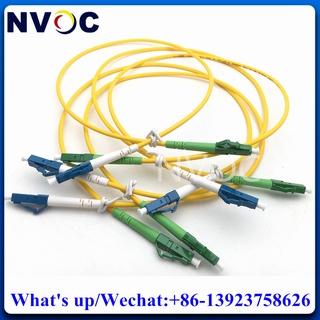 10Pcs LC/APC-LC/UPC,Simplex,SM(9/125 OS2 G.652D) Single Mode 3.0mm 0.5M 50cm Yellow Simplex Fiber Optic Patch Cord Jumpe