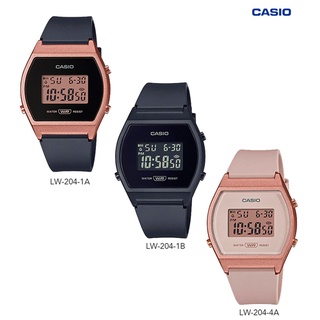 CASIO นาฬิกาข้อมือผู้หญิง สายเรซิน รุ่น LW-204,LW-204-1A,LW-204-1B,LW-204-4A,LW-204-1ADF,LW-204-1BDF,LW-204-4ADF