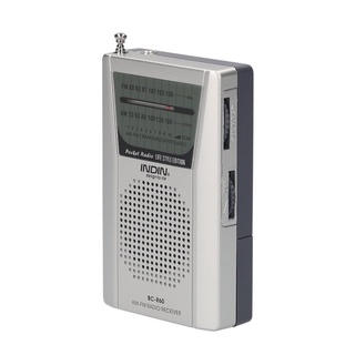 【Sell well】INDIN BC-R60 AM FM Battery Operated Portable Pocket Radio Mini Radio Music Player Operated by 2 AA Battery Wi