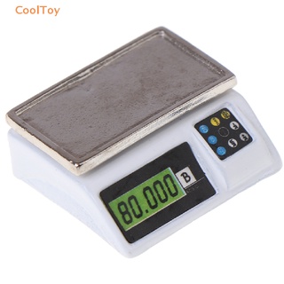 Cooltoy เครื่องชั่งน้ําหนักอิเล็กทรอนิกส์ ขนาดเล็ก 1:12 อุปกรณ์เสริม สําหรับบ้านตุ๊กตา