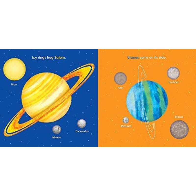 หนังสือเด็ก-babys-big-world-astronomy-ภาษาอังกฤษ-101-stem-baby-university-loves-science-planet-board-book-for-babies