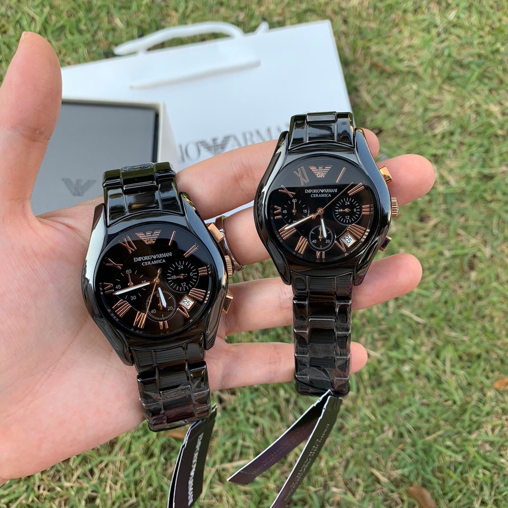 Emporio Armani Ceramic Chronograph Watch AR1410 AR1411 38 43mm Shopee Thailand