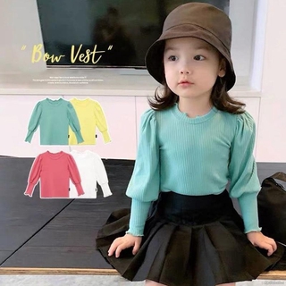 ( Dudubaba ) เสื้อแขนยาวลําลองแฟชั่นสําหรับเด็กผู้หญิง