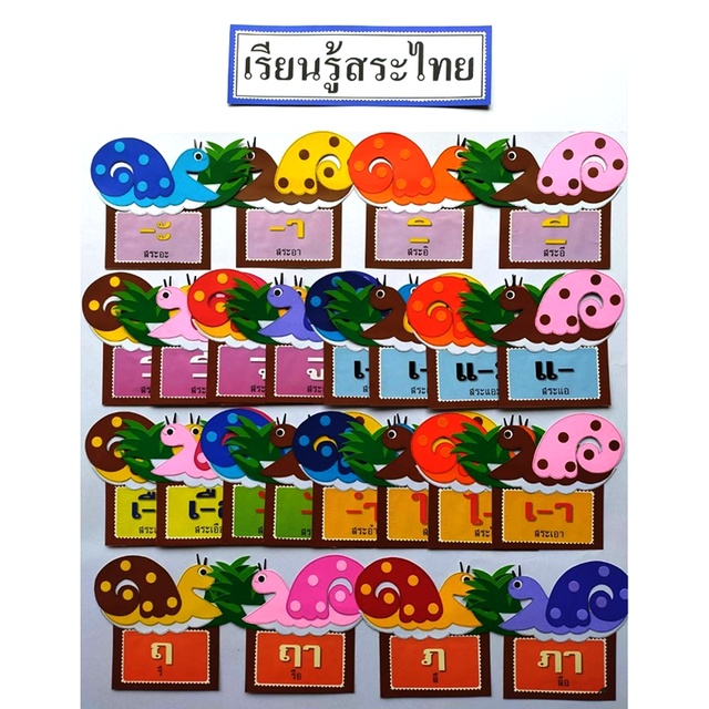 เรียนรู้สระไทย-หอยทาก-ไว้สอนเด็กๆให้เรียนรู้ภาษาไทยได้ง่ายขึ้น