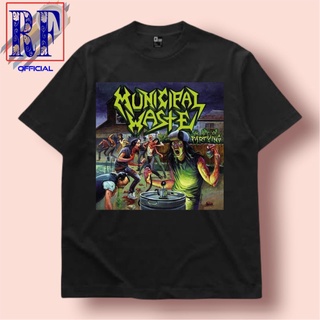 Katun PUTIH LOKAL HITAM เสื้อยืดแขนสั้น ผ้าฝ้าย โอเวอร์ไซซ์ ลายวง Municipal WASTE KAOS 30s 24s Local S M L XL XXL 2XL XXXL 3XL สไตล์วินเทจ สําหรับผู้ชาย ผู้หญิง