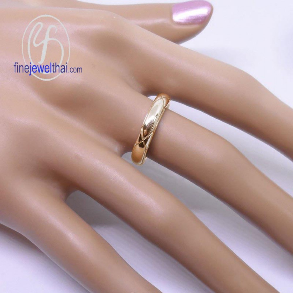 finejewelthai-แหวนเงิน-เงินแท้925-ชุบทอง-ชุบพิ้งค์โกลด์-silver-ring-r120400-g-pg-ราคาต่อวง-เลือกสีตัวเรือนได้