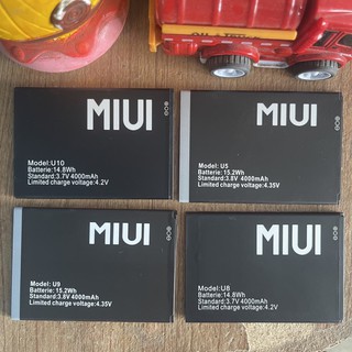 สินค้า แบตเตอรี่ MIUI U1/U2/U3/U4/U5/U6/U7/U8/U9/U10/U17