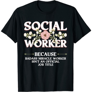 เสื้อยืดวินเทจราคา เสื้อยืดลําลอง แขนสั้น พิมพ์ลายตลก Social Worker Premium Good ของขวัญ สําหรับคนงานS-4XL