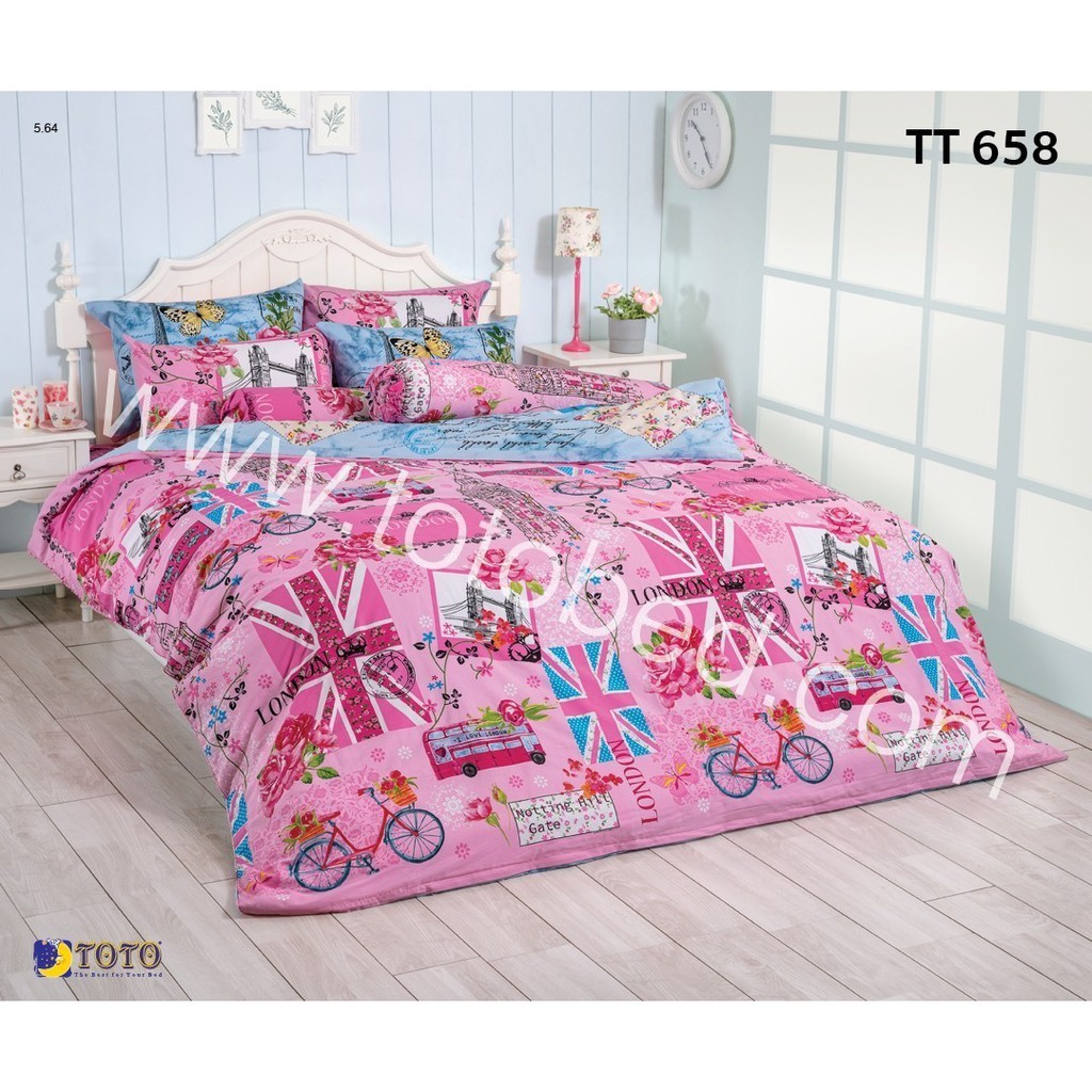 ราคาดีต่อใจ-tt658-ผ้าปูที่นอน-ลาย-trendy-toto