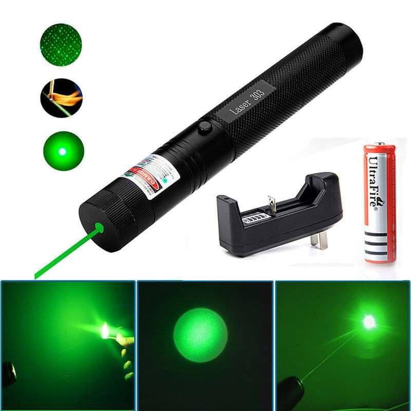 gadget-laser-torch-green-เลเซอร์แสงสีเขียว-รุ่น-303-black