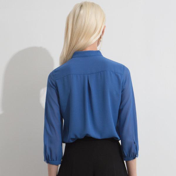 gsp-business-blouse-color-เสื้อจีเอสพี-เสื้อไม่มีปก-แขนสั้น-ผ้าโพลีเอสเตอร์-สีฟ้า-sq21sb