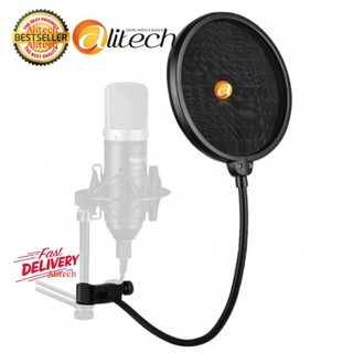 Alitech ที่กันลม ป๊อปฟิลเตอร์ สตูดิโอไมโครโฟน Studio Microphones Mic Pop Filter Mask Shield Protection รุ่น MFT201-WU -