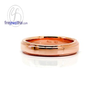 Finejewelthai-แหวนเกลี้ยง-แหวนพิงก์โกล-แหวนหมั้น-แหวนแต่งงาน-Silver-wedding-ring-R117000pg