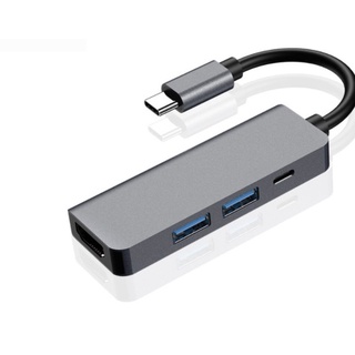 Adapter แปลง USB-C to HDMI 4in1 HDMI + type-C + USB3.0 2 Port ส่งเร็ว ประกัน ส่งเร็ว ประกัน CPU2DAY