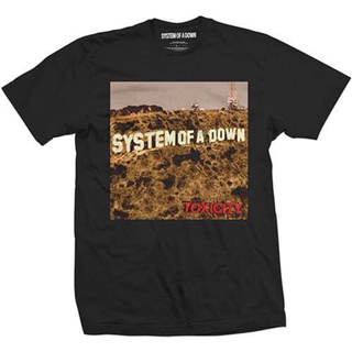 เสื้อยืดโอเวอร์ไซส์🔥 Gildan -   System of a Down Toxicity Heavy Metal Rock Licensed Tee T-Shirt Men ir8G 🔥S-4XL