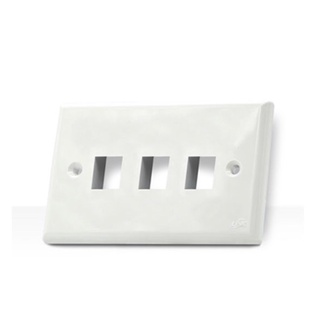 Link US-2313 Shiny Face Plate, 3 Port White