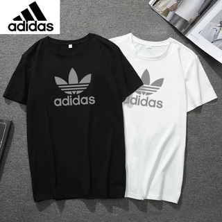 Spot Auction Adidas เสื้อยืดลำลองสำหรับผู้ชายผู้หญิงแขนสั้น Oversize 2021 cotton 100%