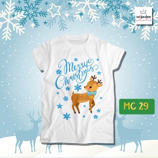 เสื้อยืดคริสต์มาส เสื้อคริสต์มาส Christmas &amp; Happy new year (MC29)เสื้อยืดผู้หญิง