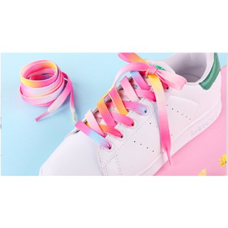 ภาพขนาดย่อของภาพหน้าปกสินค้าเชือกรองเท้า เชือกผูกรองเท้าสายรุ้ง Rainbow 3 แบบ  สินค้าพร้อมส่งในไทย ( 1 คู่ ) จากร้าน rainbowjungshop บน Shopee ภาพที่ 3