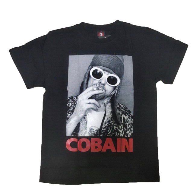 เสื้อยืด-kurt-cobain-นักร้องนำวง-nirvana