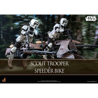 ฟิกเกอร์ โมเดล ของสะสม Hot Toys MMS612 1/6 Star Wars: Return of the Jedi - Scout Trooper and Speeder Bike