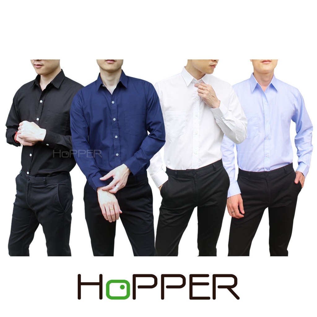 ภาพหน้าปกสินค้าเสื้อเชิ้ตคอปก แขนยาว Oxford by Hopper Shop