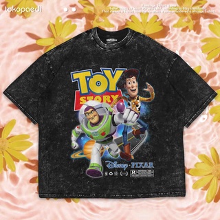 เสื้อยืดผ้าฝ้ายพิมพ์ลายขายดี เสื้อยืด พิมพ์ลาย Buzz LIGHTYEAR AND WOODY TOY STORY OVERSIZE สําหรับผู้ชาย | เสื้อยืด ขนาด