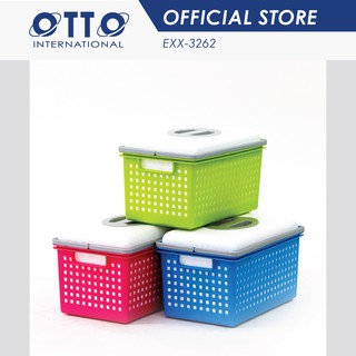 สินค้า OTTO ตะกร้าโฟม มีหูหิ้ว ตะกร้าปิคนิค ตะกร้าอเนกประสงค์ สีสดใส