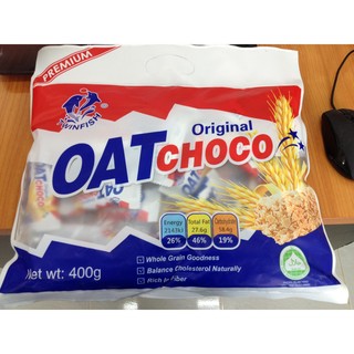 ขนมข้าวโอ๊ตอัดแท่ง OAT Choco มีรสนม/ชาเขียว/ช๊อคโกแลต ตราทวินดอลฟิน