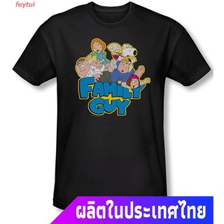 feytui 2021 ตระกูล อบอุ่น ความสุข เรอูนียง 100% cotton Family Guy - Mens Family Fight Slim Fit T-Shirt คอกลม แฟชั่น  ผ้า