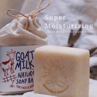 Breath สบู่นมแพะ Goat Milk Soap Bar สบู่น้ำมันธรรมชาติเพื่อผิวนุ่มชุ่มชื่น