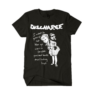 เสื้อยืดผ้าฝ้ายเสื้อยืด พิมพ์ลาย BAND DISCHARGE UK82L XL  XXL 3XL