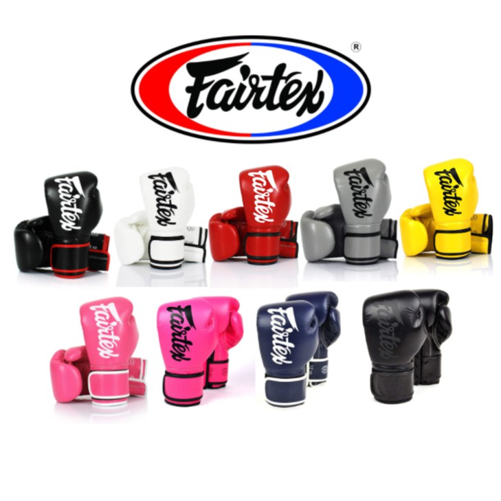 ภาพหน้าปกสินค้านวมชกมวย Fairtex Muay Thai Boxing Gloves BGV14 Microfiber Gloves Training Gloves Sparring gloves หนังไมโครไฟเบอร์ สีล้วน
