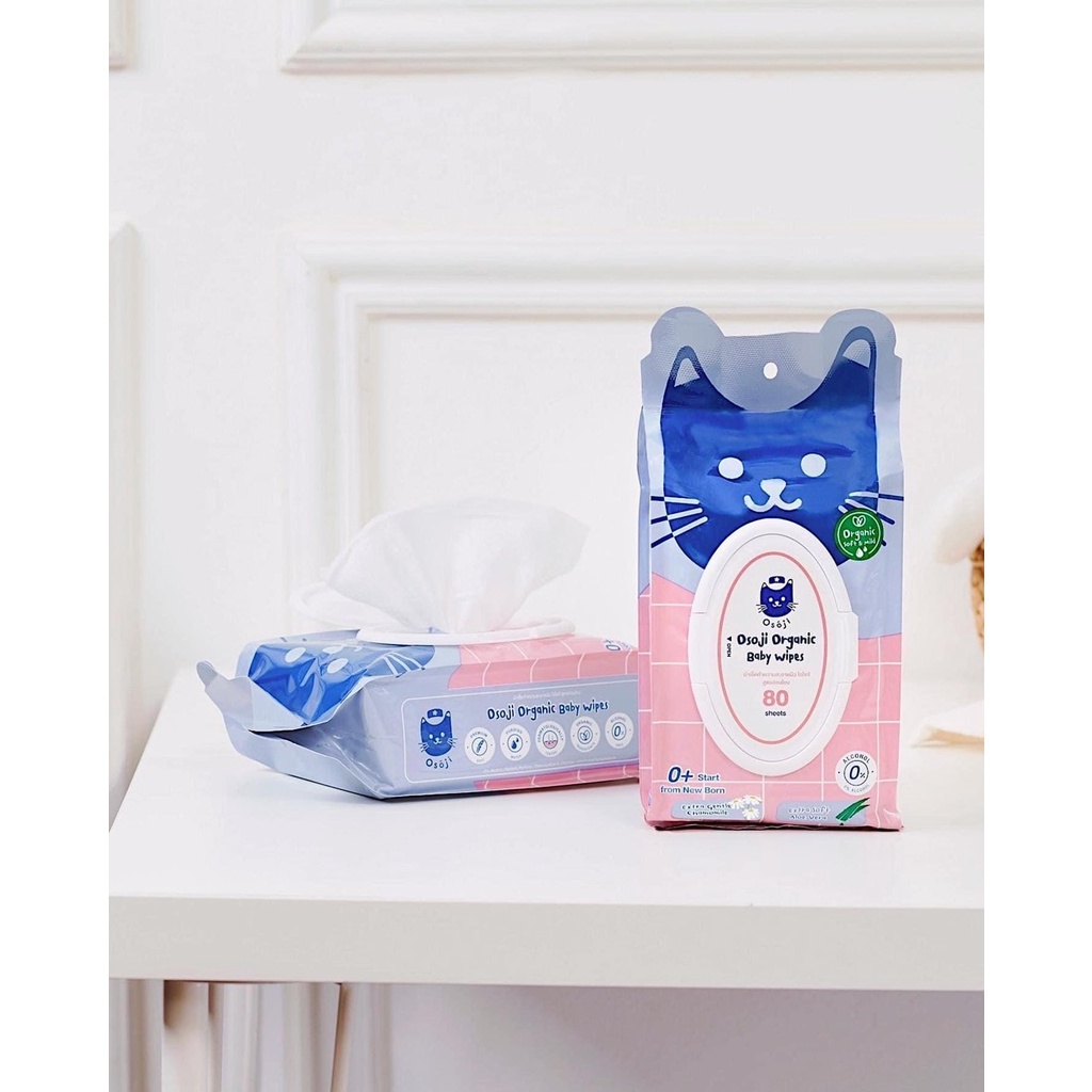 ผ้าเช็ดทำความสะอาดผิว-โอโซจิ-สูตรอ่อนโยน-osoji-organic-baby-wipes-ผลิตภัณท์-ออร์แกนิค-by-ong