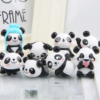 แพนด้า Panda model toy 8 ตัว / set  ขนาด 3-4 cm.